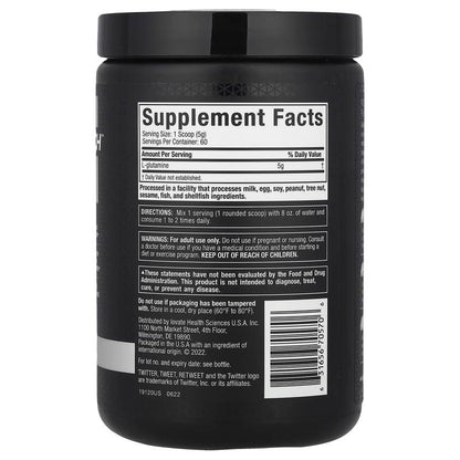 Platinum 100% Glutamine, Unflavored, 10.58 Oz (300 G)